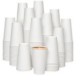 JOLLY CHEF 1000 Pack Disposable Paper Coffee Cups 16 oz, Hot Beverage Cups Paper Cups Water, White Drinking Cups, Ideal for Party, Office, Home, Travel and More