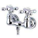 KINGSTON BRASS CC38T1 Vintage Leg Tub Filler, Metal Cross Handle, Polished Chrome, 3-3/8"