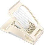 Yuzxaun Egg Slicer - Stainless Steel Wire, Heavy Duty Aluminium, Dishwasher Safe for Eggs and Soft Fruits, White