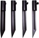 Steel Torch Stakes, 4-Pack, Compatible with Many Brands, Outdoor Torch Stand Stake for Freestanding Poles, Umbrellas, Flagpoles, Fishing Rods