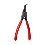 EASTMAN External Bent Circlip Plier with Precise & Solid Contact Tips| Ideal for Fitting Snap Rings on Shafts| Chrome Vanadium Construction| Wear Resistant| Ergonomic Grip| Length: 175 mm| E-2034-BD