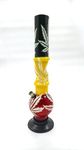 Metier 16-inch Single Bulb Acrylic Ice Waterpipe Bong (40cm, Rasta Color)