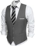 COOFANDY Mens Casual Business Vest Waistcoat Slim Fit Formal Dress Suit Vest