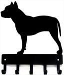 Pit Bull Terrier Key Rack & Dog Leash Hanger - Small 6 inch