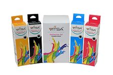 VITSA Sublimation Ink for Epson Printer L100 , L110 , L130 , L200 , L210 , L220 , L300 , L310 , L350 , L355 , L360 , L361 , L365 , L380 , L385 , L455 , L550 , L555 , L565 , L1300 - 4 Colour (C/M/Y/Bk - 70g x 4) Universal Ink