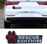 Dog Edition Car Badges Laser Cutting Car Vehicle Emblem,3D Car Badge Automotive Decals Stickers Funy Animal Decor Car Accessories Gifts for Car Truck Rv Boat Exterior Decoration (Rescue)