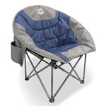 Northroad Folding Camping Moon Chair Outdoor Padded Saucer Round Chair with Cup Holder Supports up to 300 lbs for Beach Hiking Fishing Picnic Lawn