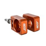 JXR Axle Chain Adjuster Tensioner Blocks for Surron Light Bee Talaria Sting + R (Orange)