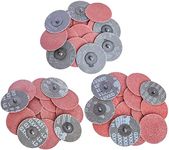 45Pcs 3" inch Sanding Disc Roll Lock R-Type Sandpaper Quick Change Disc Grinding Pad Abrasive Disc