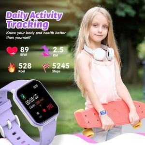Kids Smart Watch – Purple, Touchscreen, GPS Tracker