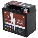 Battanux YTX5L-BS Battery & Motorcycle Battery, Sealed SLA/AGM 12V5Ah ATV/UTV/Snowmoble/Motor bike Battery Maintenance Free & No tools for installation & Advanced Technology & Environmental