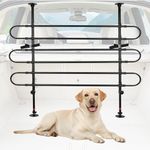 ORIENGEAR Dog Car Barrier for SUV, Car Pet Barrier Adjustable and Universal for Cars, Heavy Duty Safety Dog Car Barriers Steel Dog Car Guard, Metal Vehicles Pet Divider Gate Easy Setup