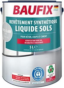 BAUFIX Revêtement synthétique liquide Sols gris clair, mate, 5 litres, Peinture sol & béton, Peinture respirante pour intérieur et extérieur, pour béton/chape/ciment