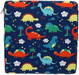 jojofuny Dinosaur Booster Cushion Kids Dining Chair Heightening Cushion Dismountable Adjustable Washable Mountable Adjustable Chair Seat Pads for Toddler Child Blue 31. 5X31. 5CM