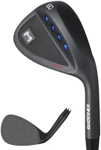 Forged Golf Wedge Set for Men or Individual 48/50/52/54/56/58/60 Degree Gap Wedge Sand Wedge for Men Right Hand,Milled Face for More Spin (Steel, Black, 60 Degrees, Stiff, Right)