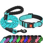 tobeDRI Reflective Nylon Dog Collar – Soft Neoprene Padded, Reflective and Adjustable - Dog Collars for Small Medium Large Dogs