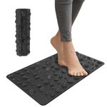 iLivin Versatile Small Pebble Mat, Portable Anti Fatigue Office Standing Desk Mat with Massage Points, Comfort Non Slip Kitchen Floor Foot Pad, Multi-Purpose Waterproof Work Rug for Standing 30*50 CM