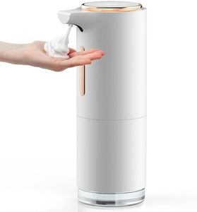 interhasa! Automatic Foaming Soap Dispenser Touchless Commercial Battery Operated Hand Soap Dispenser 300 ml for Home Bathroom Kitchen, ABS, Ivory，102 * 75 * 210 mm 0.38 kg
