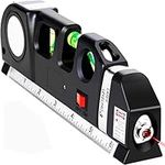 Laser Level, Multipurpose Laser Level Line Tool for Picture Hanging, Spirit Levels Line Lasers, 8ft Measuring Tape, Adjusted Standard and Metric Tape Ruler, 3 Level Bubbles Horizontal, Vertical, 45°