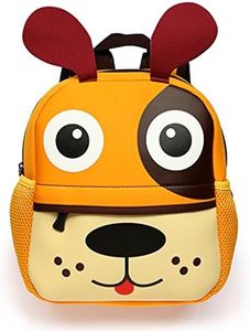 Hipiwe Little Kid Toddler Backpack Baby Boys Girls Kindergarten Pre School Bags Cute Neoprene Cartoon Backpacks for Children 0~3 Years Old (Puppy)