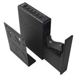 WJIECO Slider Biometric Pistol Safe 3 Ways Quick Access with Fingerprint/Keypad/Key Lock for Nightstand Bed Desk