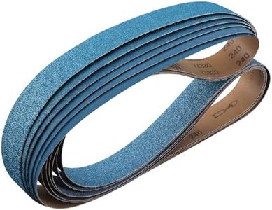 Shineboc Bandes Abrasives 50x2000mm, Bandes Abrasives en Corindon de Zirconium Grain 40/60/ 80/120/240/400 pour Ponceuse à Bande pour Métal, Bois - 6 Pièces