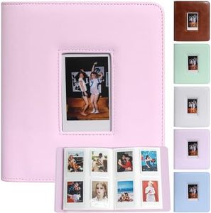 Photo Album,288 Pockets Polaroid Instax Photo Album for Fujifilm Instax 7S 8 9 11 25 70 Mini Camera,H HOME-MART Fujifilm Polaroid Snap,SocialMatic Instant Cameras (Pink)