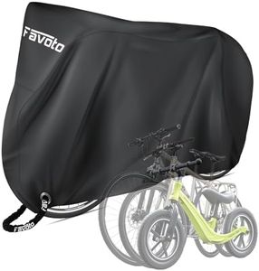 Favoto Bike Cover Outdoor Storage - Waterproof Bicycle Cover for 3 Bikes Sun Rain Dust Wind Proof Heavy Duty with Storage Bag Bike Tarp for Mountain, Road & Electric Bikes