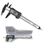 Simhevn Electronic Digital Caliper, LCD 0 to 6 inch inch/mm Conversion, Automatic Shutdown Function, White/Black, Very Suitable for Home/Jewelry/DIY Measurement, etc