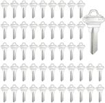 MOSCPA SC1 Key Blanks Uncut Brass Blank Keys House Key Blank 50PCS Silver