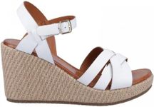 Hush Puppies Women's Phoebe Wedge Sandal, White, 6 US