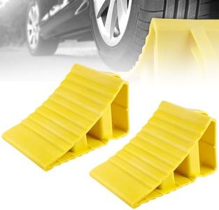 2 Piezas Calzos Coche, Cuña para Ruedas de Coches, Cuña Rueda Coche, Calzo de Goma para Ruedas, Cuñas de Goma para Coche, Calzas de Goma Coche, Cuñas Antideslizantes para Caravana, Autocaravana,Coche