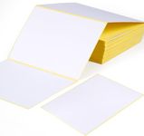 100 Large Plain White Sticky Postage Labels Stickers 100 x 75 mm, 4 X 3" Blank Self Adhesive Address Labels