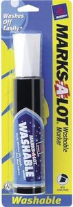 AVERY Marks A Lot Jumbo Washable Marker, Chisel Tip, 1 Black Marker, Great for Large Signs and Posters (24158)
