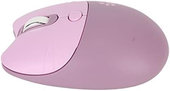 2.4G Cat Wireless Mouse Mute USB Receiver, 3 Levels DPI Mouse, Cute Portable Mouse with USB Receiver for Notebook PC Laptop Computer (Purple)