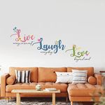 AKARSHNAM - Wall Sticker for Living Room/Quotes Wall Decals for Home & Office - Vinyl Stickers for Wall Decor - Easy to Apply (Size : 88cm x 150cm Live Laugh Love)