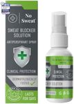 No Sweat Maximum Strength Clinical Antiperspirant Spray, Strong Deodorant for Excessive Sweating & Hyperhidrosis Treatment, Lasts up to 7 Days-50 ML - Packing May Vary