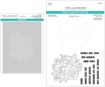 Spellbinders Garden Party SDS & Stencil Bundle Clear Stamp Set