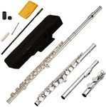 Funion Flute Set C Flute Closed hole With Case Rod Screwdriver Cleaning Cloth Grease Caps Musical Instruments Funion