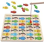 Magnetic Wooden Fishing Game Toy fo