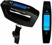 50kg Digital Luggage Scale with 4 Units (Kg/g/lb/oz), Electronic Travel Hanging Scales with Backlit Display/Tare/Data Hold Function, Handheld Style