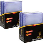 Star Collector 3X4 Clear Toploaders and Penny Sleeves (50 Pack 35 Point Thickness Hard Plastics Card Protectors + 50 Cards Sleeves) for Standard Size Collectible Cards