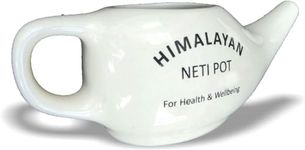 Ceramic Himalayan Neti Pot and Neti Unrefined Sinus Cleansing Nasal Ceramic Neti Pot for Nasal Cleansing Natural Treatment for Sinus Infection and Congestion