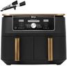 Ninja Foodi MAX Dual Zone Air Fryer, Friteuse sans huile, 2 tiroirs, 9,5 L, 6-en-1 (Air Fry, Max Crisp, rôtir, cuire, réchauffer, déshydrater), exclusivité Amazon, cuivre/noir, AF400EUCP