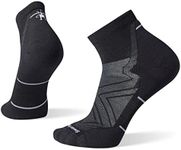 Smartwool Men's Run Targeted Cushion Ankle Socks, Black, Large