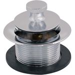 Eastman 35233 Lift-n-Turn Bathtub Drain Assembly 1-1/2-inch Strainer and Stopper, Chrome Finish