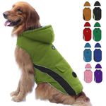 EMUST Dog Jacket, Soft Dog Winter Jackets with Hood, Waterproof Winter Coats for Small Dogs, Small Dog Coat for Cold Weather for Puppy Small Dogs, S/Light Green