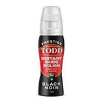 TODD PRESTIGE Liquid Shoe Polish Black with Carnauba Wax | Instant Shine and Protect for Shoes, Boots, Bags | 75ml Bottle with Sponge