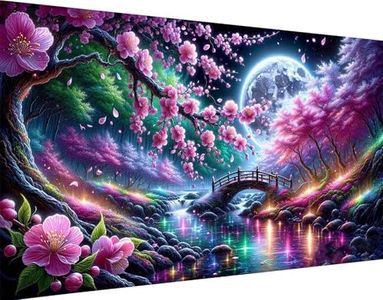 igoodom Large Diamond Art Kit for Adults, Landscape Big Diamond Painting Kit Large Size 5D Full Drill Round Diamond Painting Gem Art for Home Wall Decor Gift 27.5 X 15.7inch