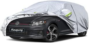 Kaugung 6 Layers Hatchback Car Cover Custom Fit Volkswagen Golf from 2003 to 2024, Waterproof Car Cover All Weather for Automobiles Outdoor Indoor with Zipper Door, Sun Rain Dust Snow Protection.